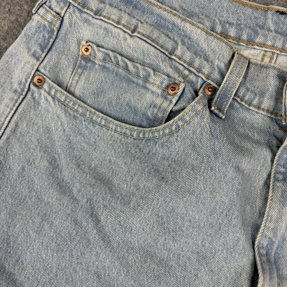 Levi's 505 Jeans Mens 34x34 Light Wash Straight Leg Faded Blue Denim‎ Classic